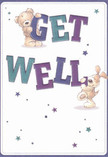 Radiating warmth and whimsical optimism, this get well card brings together two lovable companions-a teddy bear and a puppy-who seem to leap joyfully from the paper amid oversized, vibrant 'Get Well' letters. The soothing indigo and teal palette stands out crisply against a soft cream background, evoking the peaceful tones of Yiewsley's riverside mornings. Stars in varying blues and purples cascade across the card, their shimmer echoing the hopeful twinkle of festive lights at local gatherings. The plush, textured fur of the bear and puppy looks gently inviting, almost tangible-like the comforting wrap of a favourite scarf or a just-delivered blanket of fresh blooms from Flower Delivery Yiewsley. With each glance, the card radiates not just a wish for recovery, but a gentle healing energy, the kind you find in the quiet acts of kindness shared across our Yiewsley community. It's a beautiful expression of care and encouragement-delivering comfort and heartfelt well-wishes, one thoughtful card at a time.